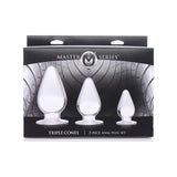 Triple Cones 3 Pc Anal Plug Set Clear - Adult Toys