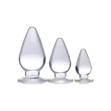 Triple Cones 3 Pc Anal Plug Set Clear - Adult Toys