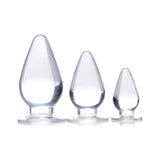 Triple Cones 3 Pc Anal Plug Set Clear - Adult Toys