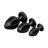 Triple Juicers Silicone Anal Plug Set Black - Adult Toys