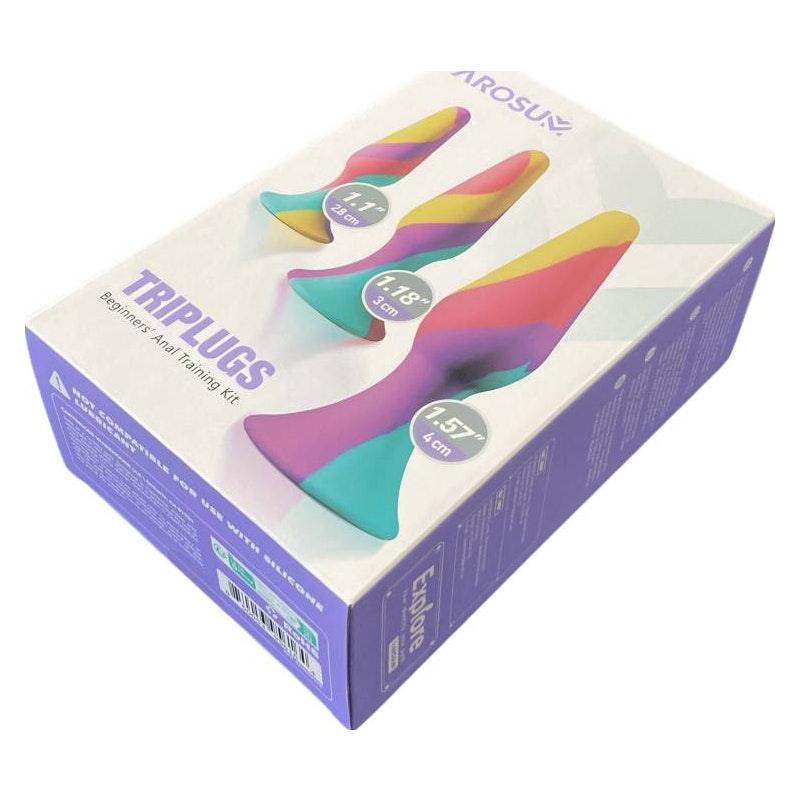 TriPlugs 3 Pc Silicone Anal Training Kit - Adult Toys