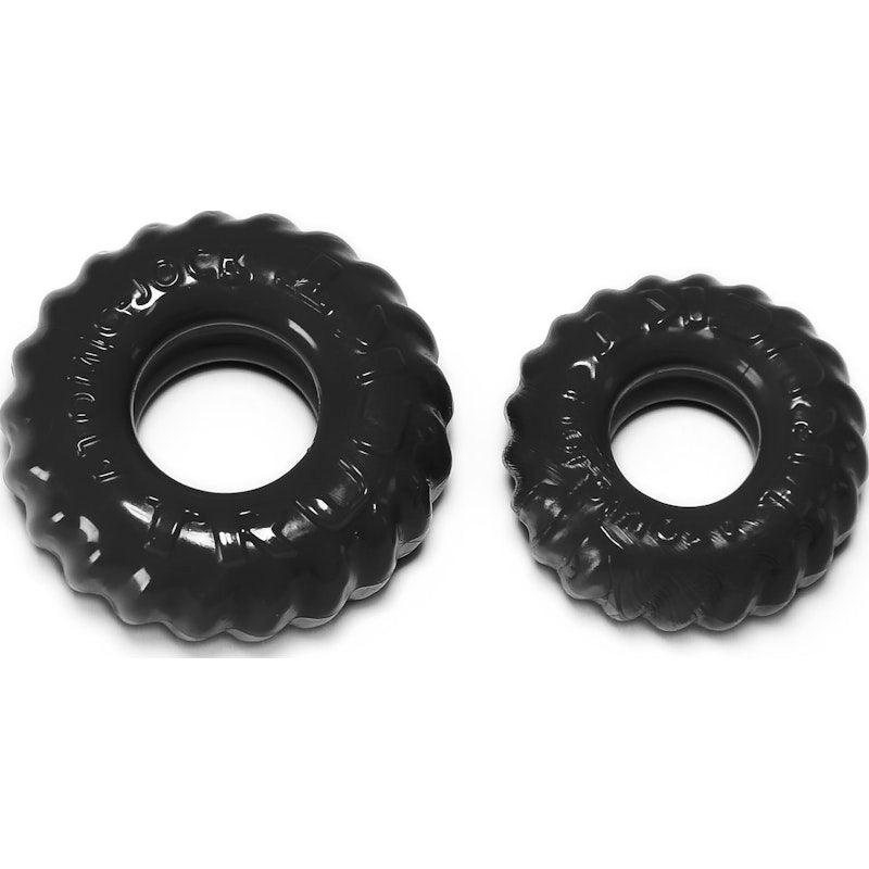 Truckt 2 Pc Cockring Set Black - Adult Toys