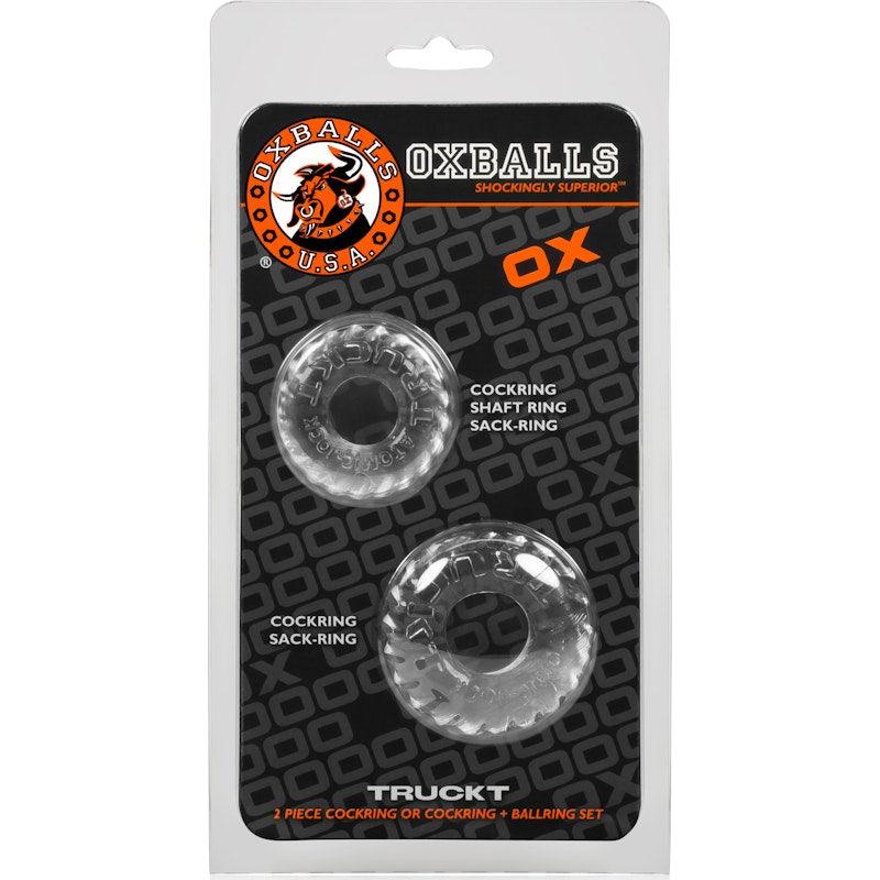 Truckt 2 Pc Cockring Set Clear - Adult Toys