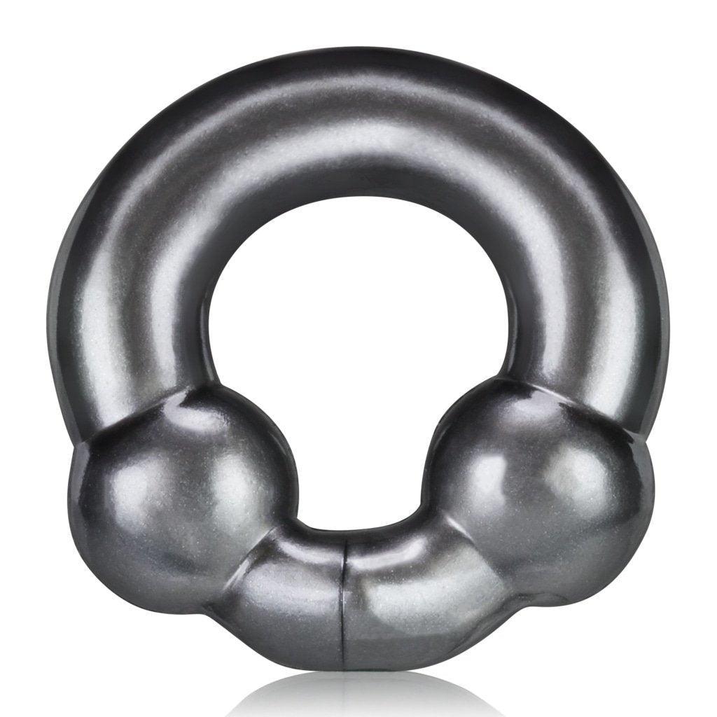 Ultraballs 2 Pk Cockring Steel And Red - Adult Toys