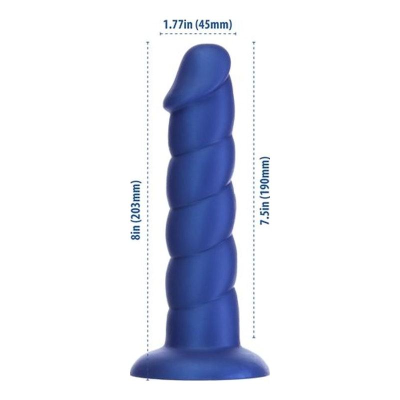 Unicorn Dildo 8in Blue - Adult Toys