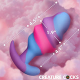 Unicorn Swirl Silicone Butt Plug Large - Adult Toys