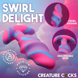 Unicorn Swirl Silicone Butt Plug Medium - Adult Toys