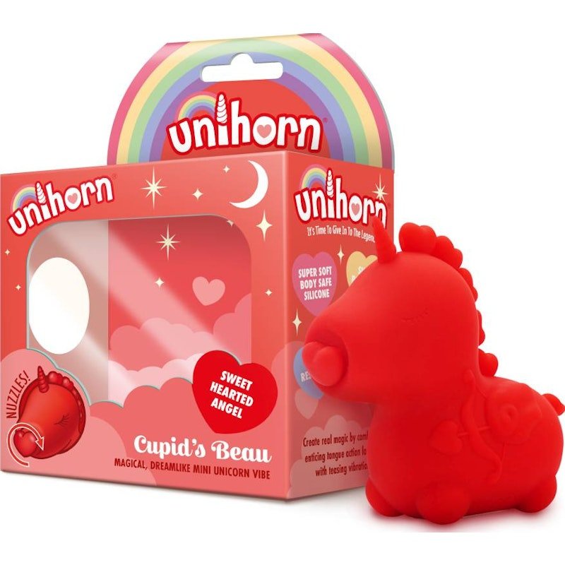 Unihorn Cupids Beau Nuzzling Nose Massager Red - Adult Toys