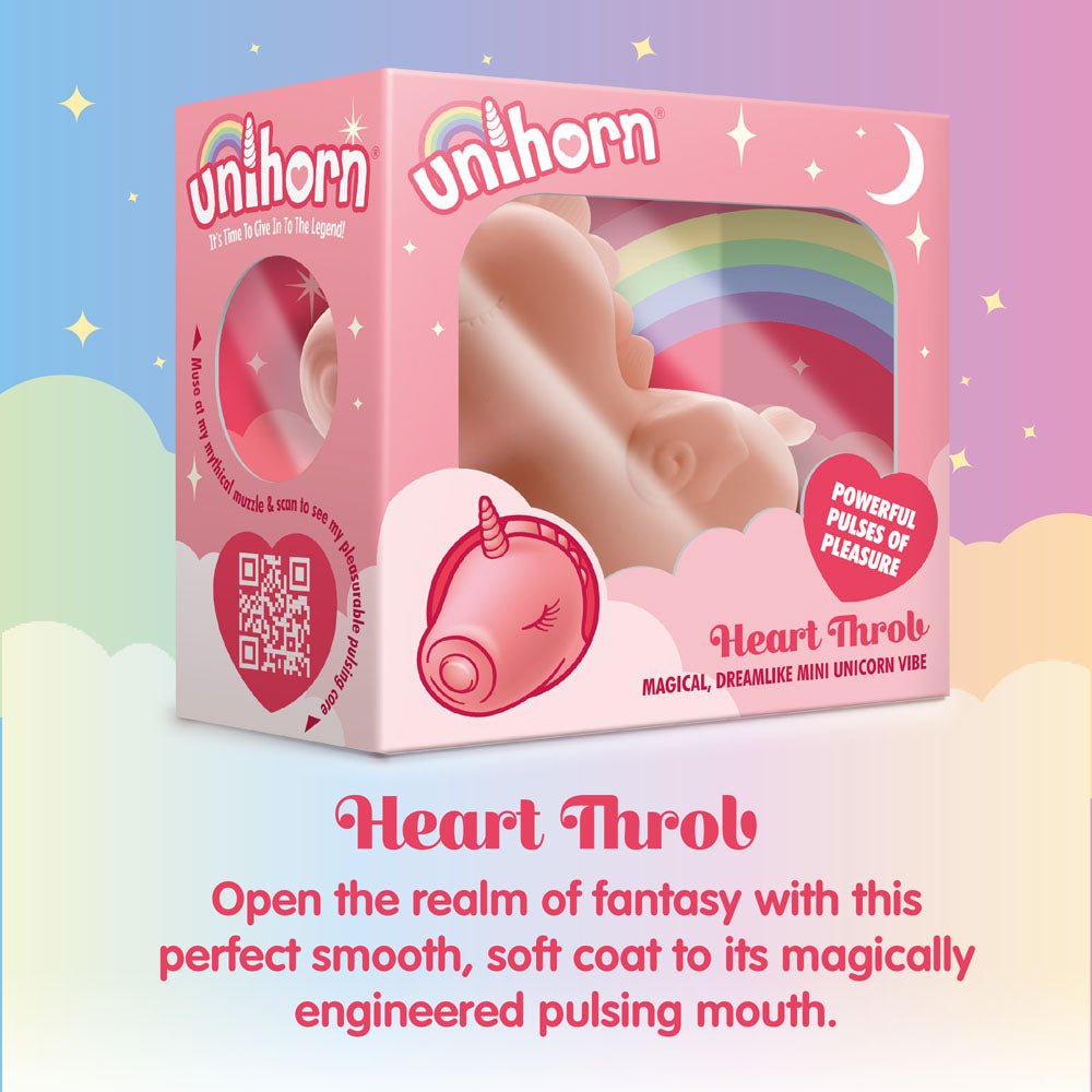 Unihorn - Heart Throb - Yellow USB Rechargeable Flicking Stimulator - STIMULATORS