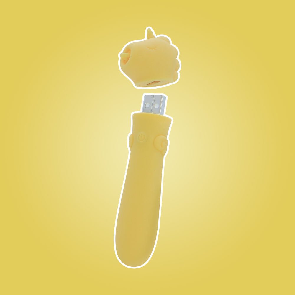 Unihorn - USB Bullet - Bean Blossom - Yellow Vibrating Bullet - BULLETS & EGGS