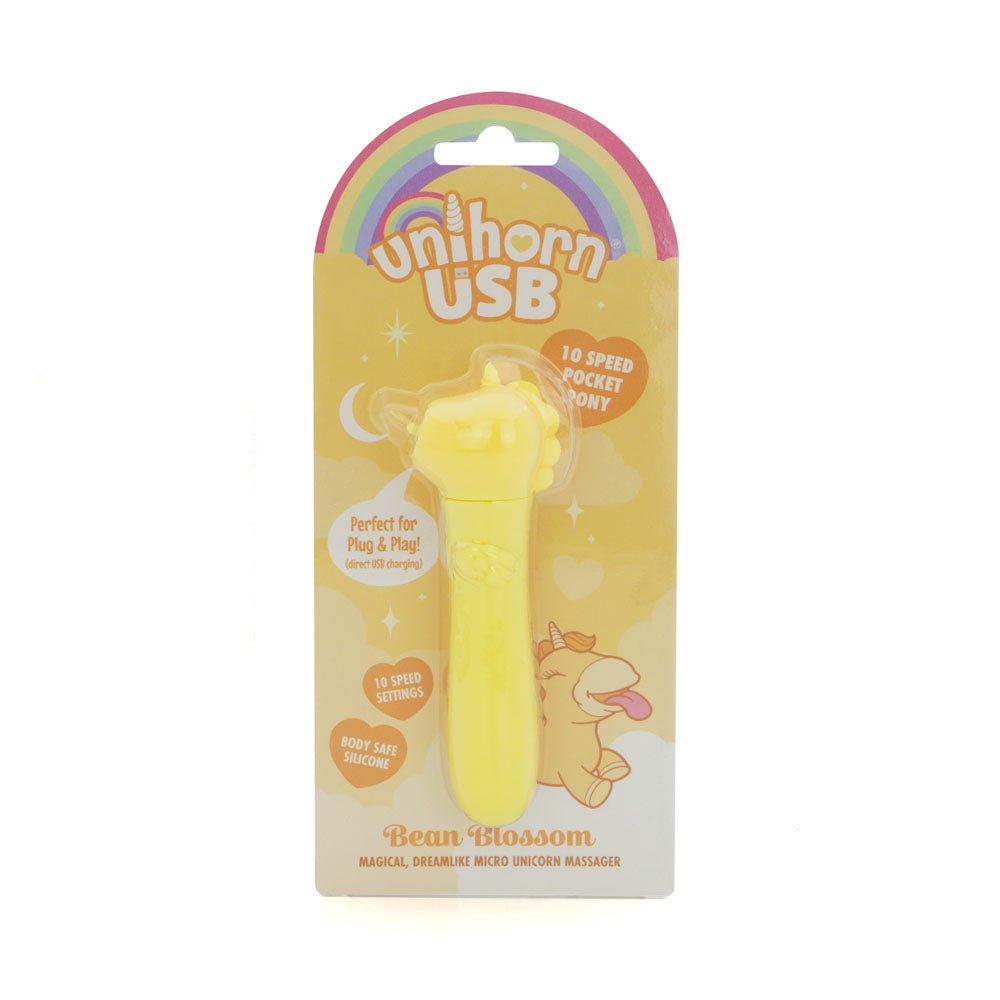 Unihorn - USB Bullet - Bean Blossom - Yellow Vibrating Bullet - BULLETS & EGGS