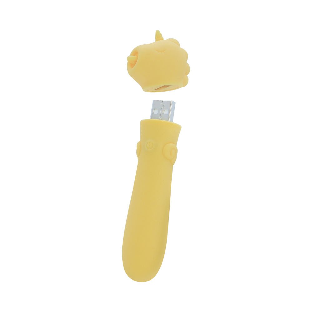 Unihorn - USB Bullet - Bean Blossom - Yellow Vibrating Bullet - BULLETS & EGGS
