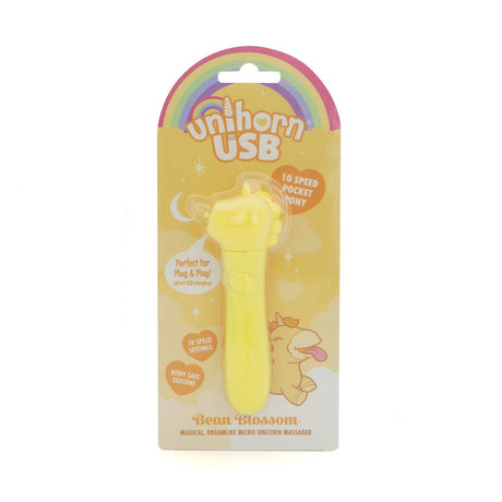 Unihorn - USB Bullet - Bean Blossom - Yellow Vibrating Bullet - BULLETS & EGGS