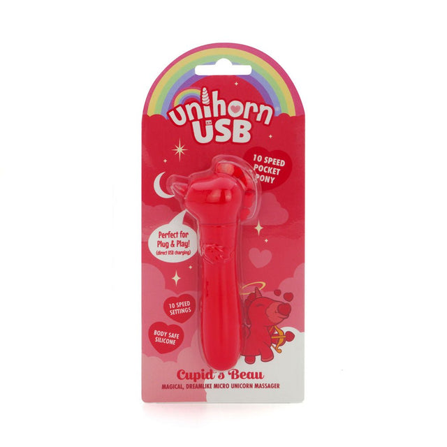Unihorn - USB Bullet - Cupid's Beau - Red Vibrating Bullet - BULLETS & EGGS