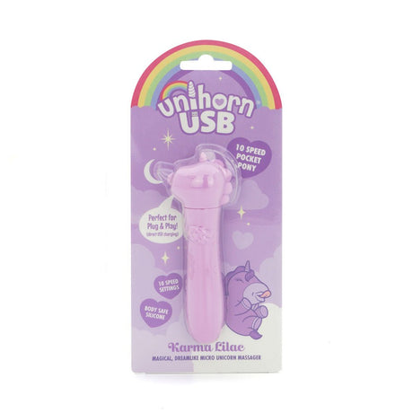 Unihorn - USB Bullet - Karma Lilac Vibrating Bullet - BULLETS & EGGS