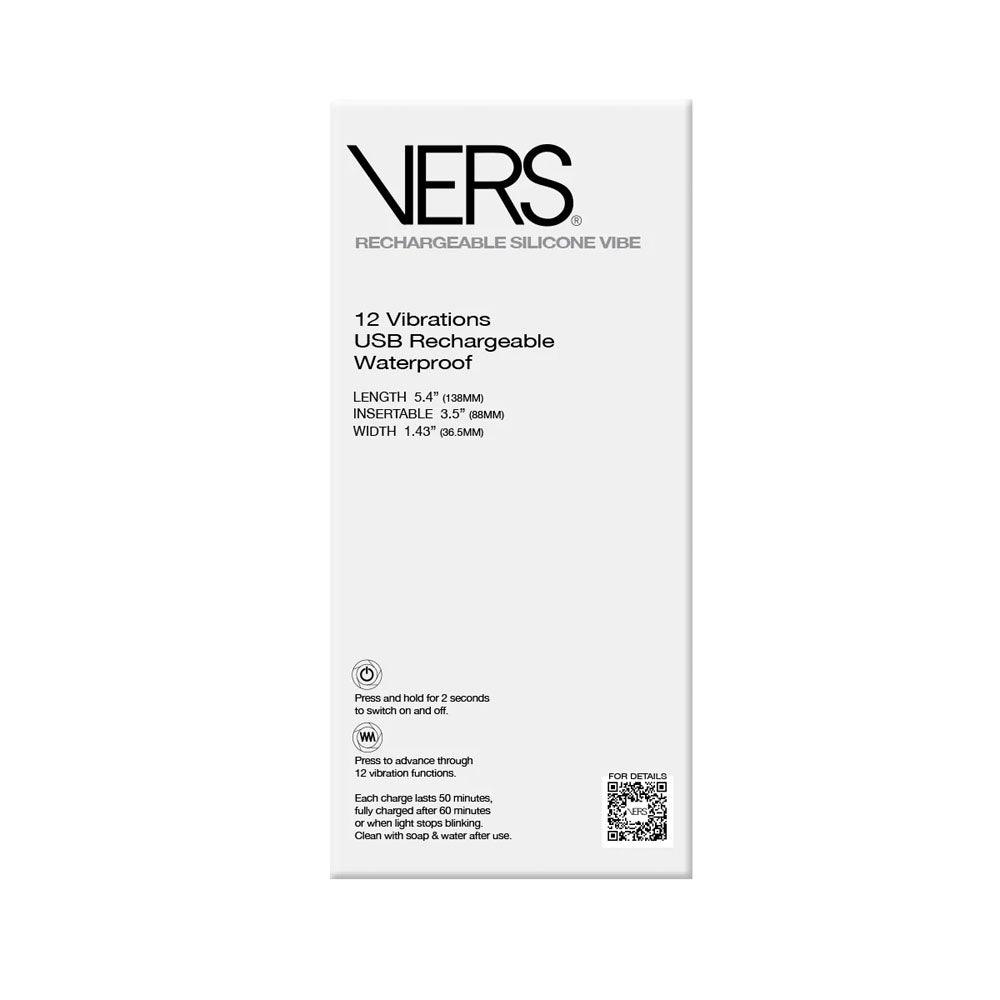 VERS Rechargeable Silicone G Spot Vibe - VIBRATORS