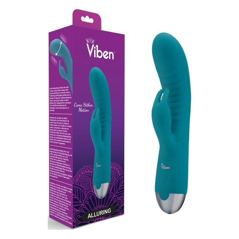 Viben Alluring Come Hither Rabbit Vibe Ocean - Adult Toys