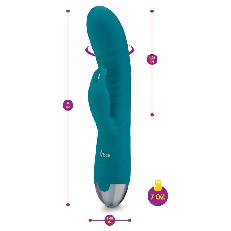 Viben Alluring Come Hither Rabbit Vibe Ocean - Adult Toys