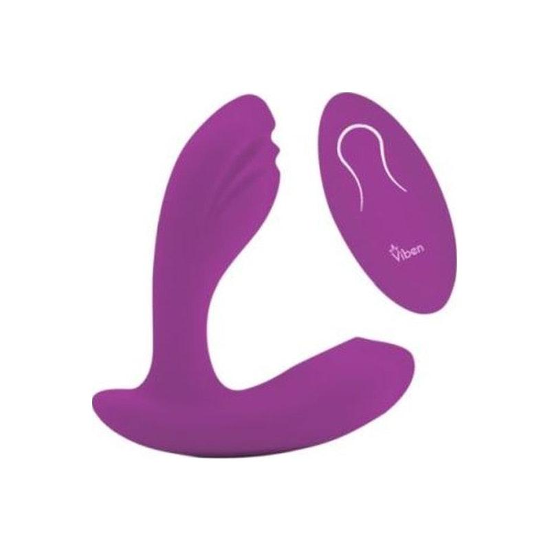 Viben Epiphany Rollerball Dual-Stim Massager w Remote Berry - Naughty by Nature Adult Store