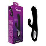 Viben Hypnotic Thrusting Rabbit Vibe w Swinging Clit Stim Black - Adult Toys