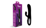 Viben Hypnotic Thrusting Rabbit Vibe w Swinging Clit Stim Black - Adult Toys