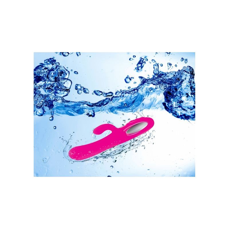 Viben Hypnotic Thrusting Rabbit Vibe w Swinging Clit Stim Hot Pink - Adult Toys