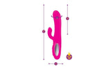 Viben Hypnotic Thrusting Rabbit Vibe w Swinging Clit Stim Hot Pink - Adult Toys
