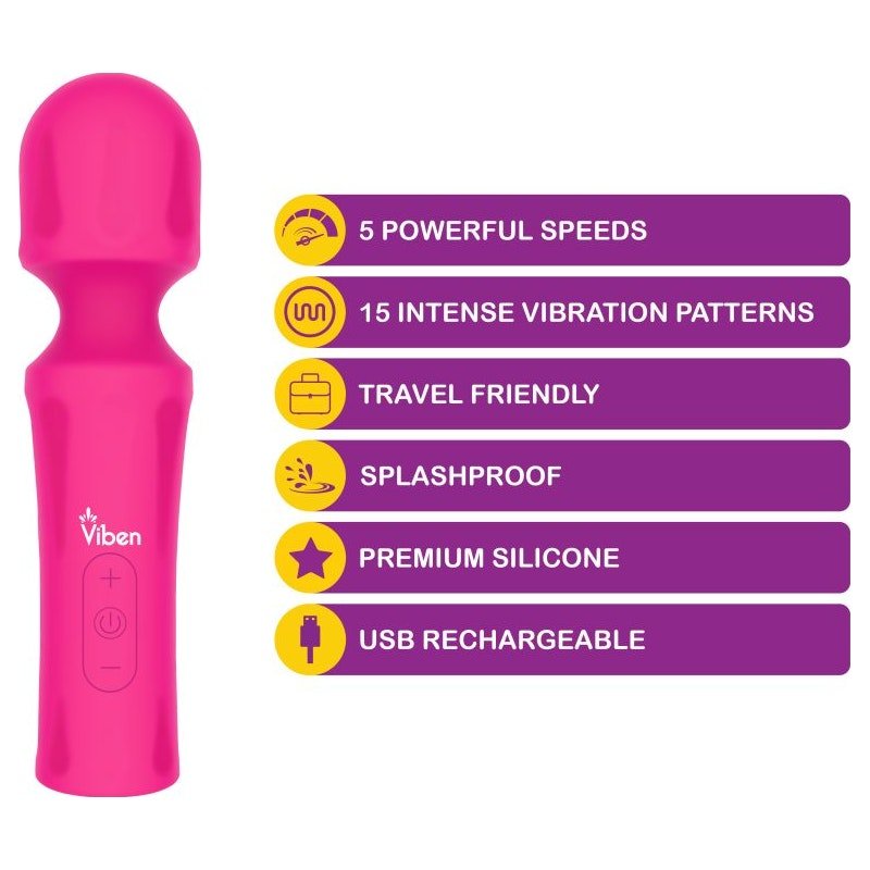 Viben Mighty Muse Massager Hot Pink - Adult Toys