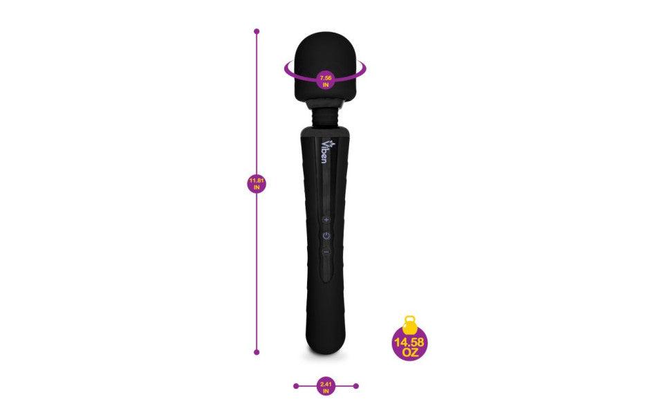 Viben Obsession Rechargeable Wand Massager Black - Naughty by Nature Adult Store