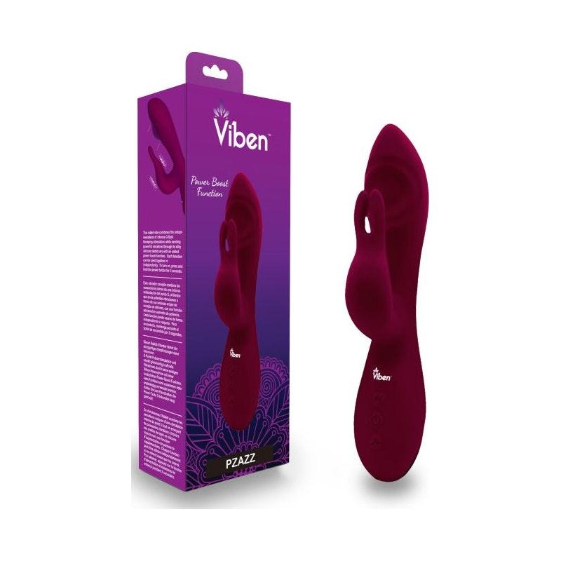 Viben Pzazz Rechargeable Thumping Rabbit Ruby - Adult Toys