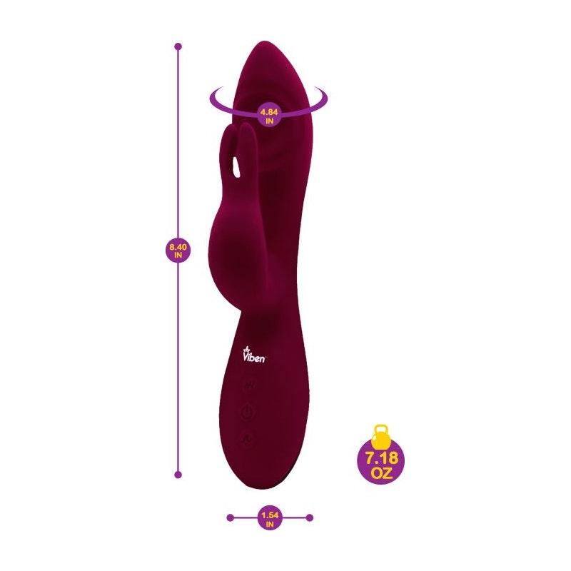 Viben Pzazz Rechargeable Thumping Rabbit Ruby - Adult Toys