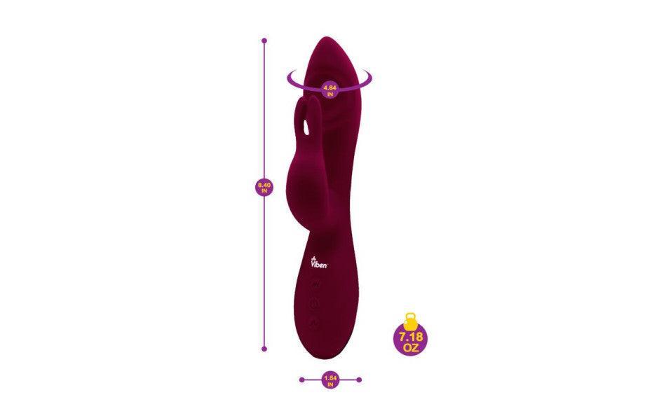 Viben Pzazz Rechargeable Thumping Rabbit Ruby - Adult Toys