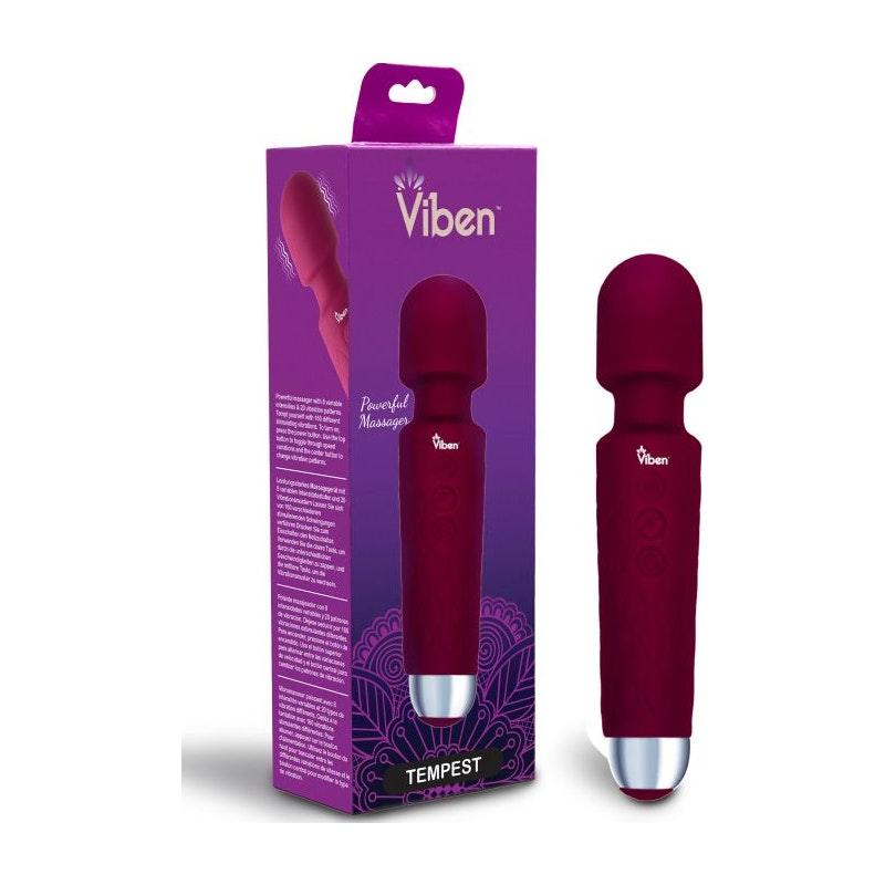 Viben Tempest Rechargeable Wand Massager Ruby - Naughty by Nature Adult Store