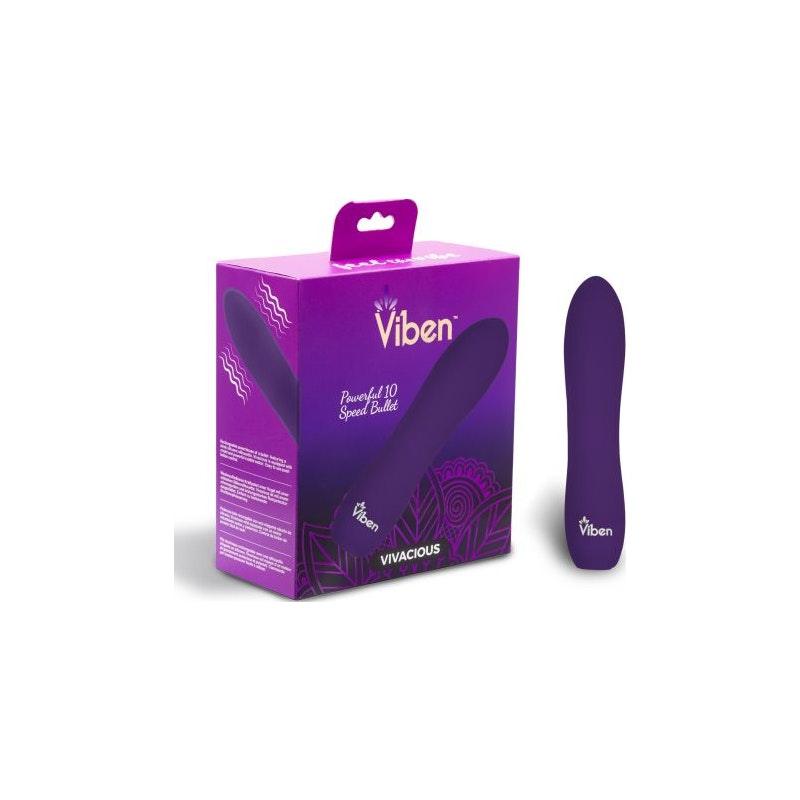 Viben Vivacious Rumble Motor Rechargeable Bullet Violet - Naughty by Nature Adult Store