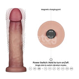 Vibrating Sliding Skin Pro II Silicone Dong 9in - Adult Toys