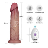 Vibrating Sliding Skin Pro II Silicone Dong 9in - Adult Toys