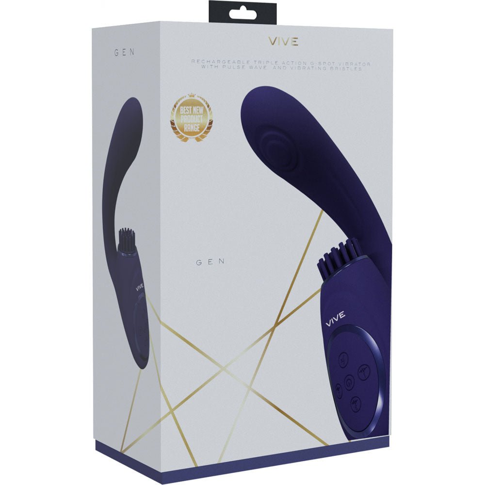 VIVE Gen - Purple Rechargeable Triple Motor Vibrator - VIBRATORS