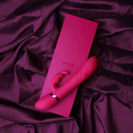 VIVE Nari - Pink 24.1 cm USB Rechargeable Rabbit Vibrator - VIBRATORS