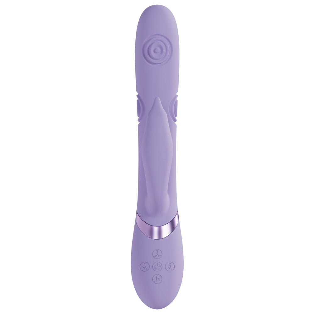VIVE Pallina - Purple Rechargeable Tapping Rabbit Vibrator - VIBRATORS