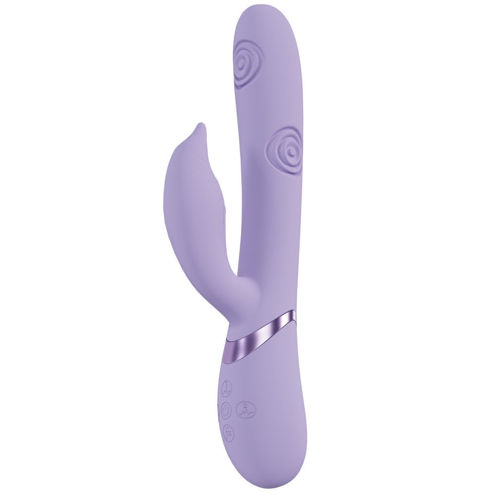 VIVE Pallina - Purple Rechargeable Tapping Rabbit Vibrator - VIBRATORS