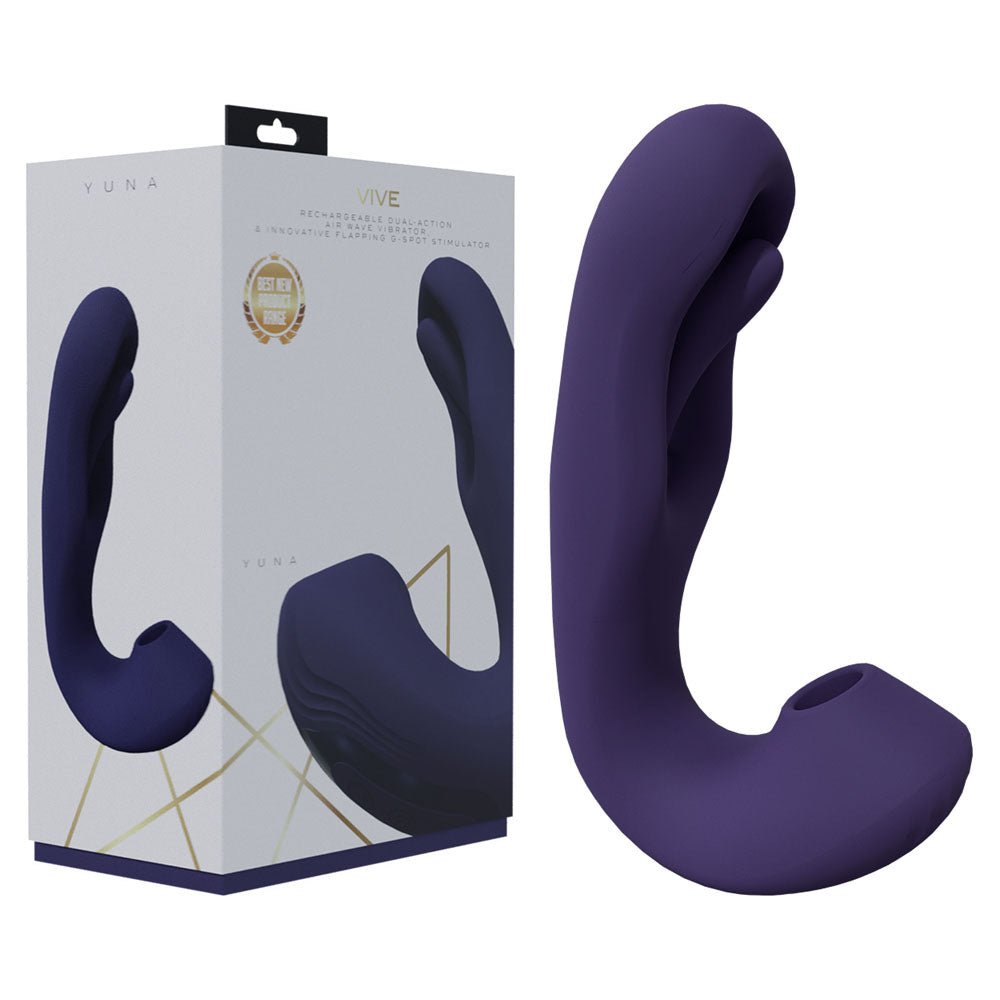 VIVE Yuna - Purple Flapping Vibrator with Air Pulsation - VIBRATORS