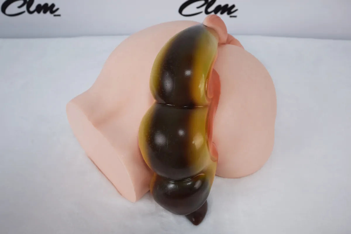 Fantasy Horse Tail Platinum Silicone Sex Torso With Dual Open Ends