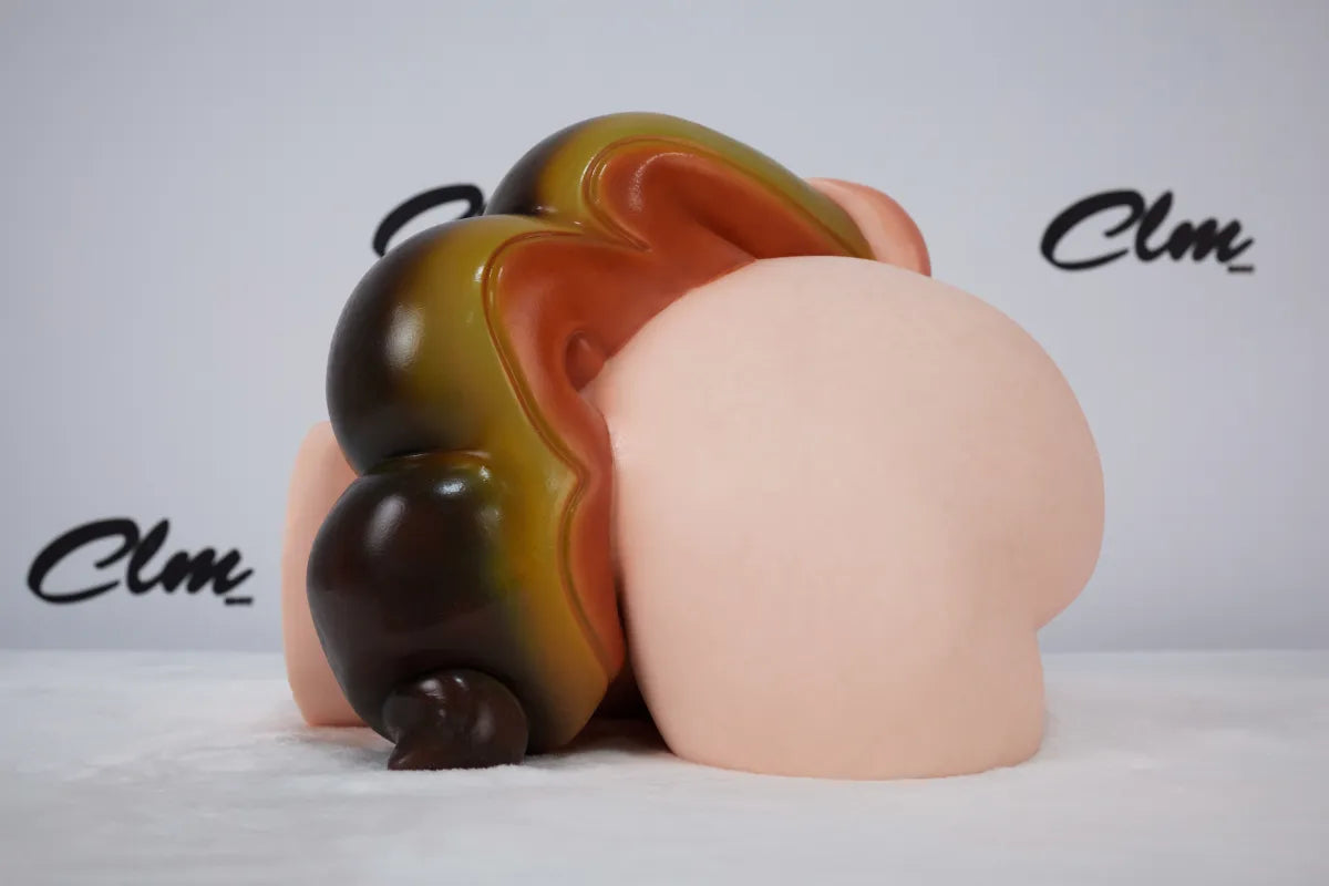 Fantasy Horse Tail Platinum Silicone Sex Torso With Dual Open Ends