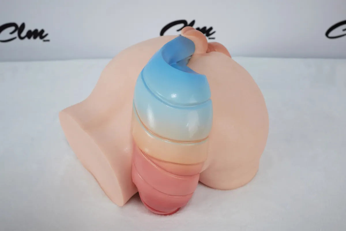 Anime Horse Tail Platinum Silicone Gradient Buttplug Torso