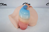 Anime Horse Tail Platinum Silicone Gradient Buttplug Torso
