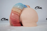 Anime Horse Tail Platinum Silicone Gradient Buttplug Torso