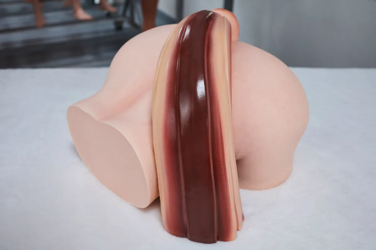 Premium Fantasy Horse Tail Silicone Torso With Dual Channel Buttplug