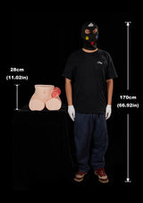 Anime Horse Tail Platinum Silicone Gradient Buttplug Torso