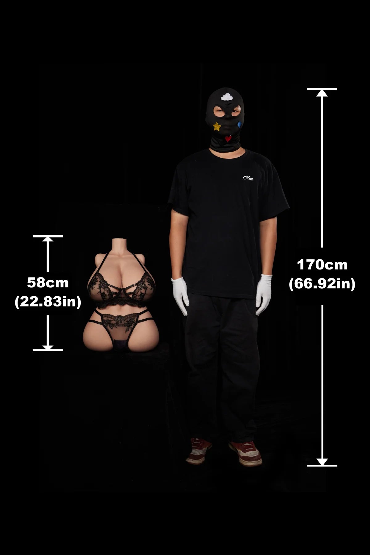 Ultra Lightweight Silicone Sex Torso Big Tits Realistic Curve Model Uw58
