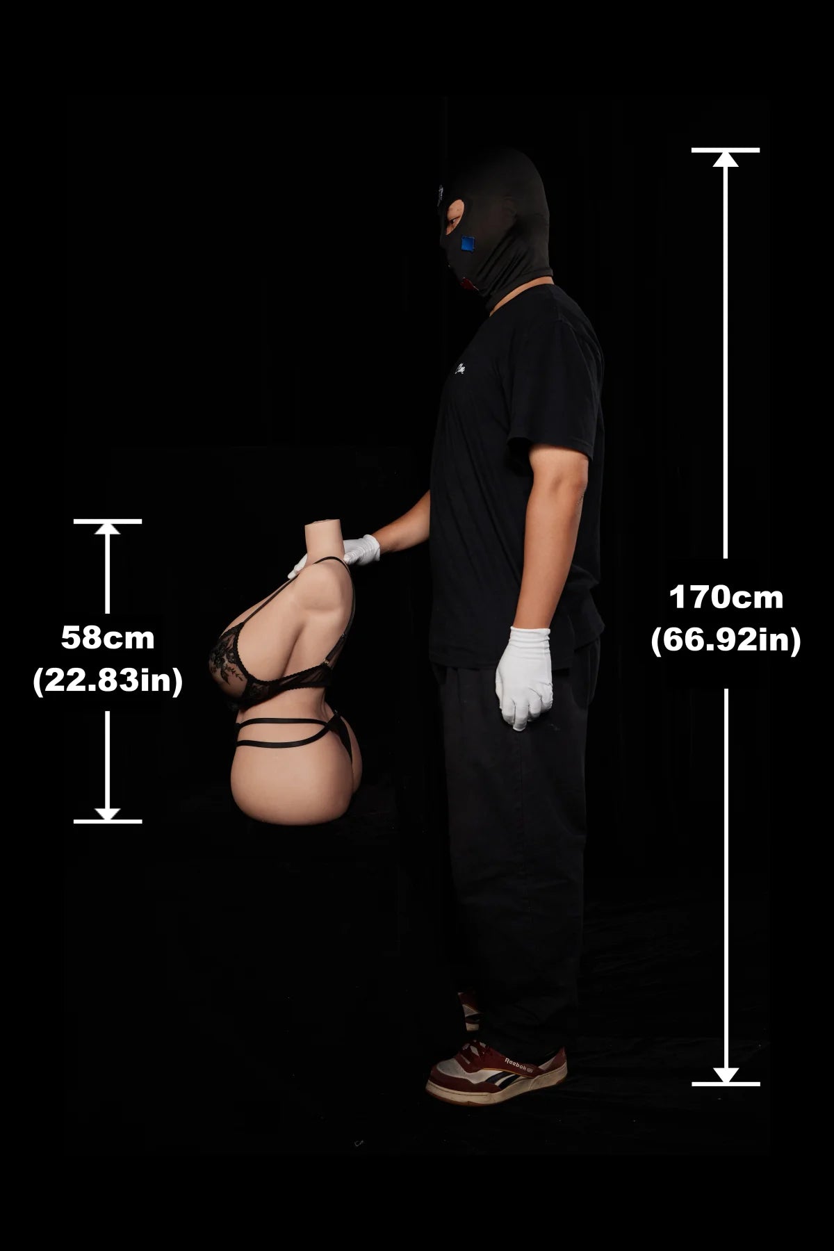 Ultra Lightweight Silicone Sex Torso Big Tits Realistic Curve Model Uw58